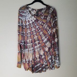 Brightly Twisted Bold Tie-dye Drop Shoulder Top